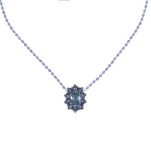 Laden Sie das Bild in den Galerie-Viewer, Konplott Halskette Collier size S Kaleidoscope Illusion grey antique silver