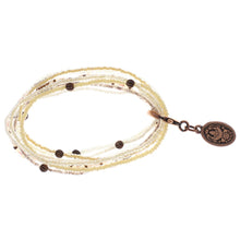 Laden Sie das Bild in den Galerie-Viewer, Konplott Armband Petit Glamour d&#39; Afrique elastisch white antique Cooper