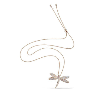 Swarovski Damen Kette Halskette Edelstahl roségold  Libelle Kristalle 5524856