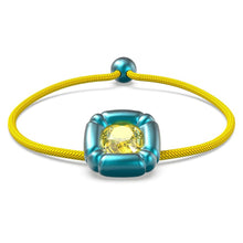 Laden Sie das Bild in den Galerie-Viewer, Swarovski Damen Armband Textil Dulcis blau Kristall gelb 5613667