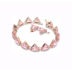 Swarovski Damen Armband Armreif Rosé Ortyx Kristalle Dreieckschliff Rosa 5614934