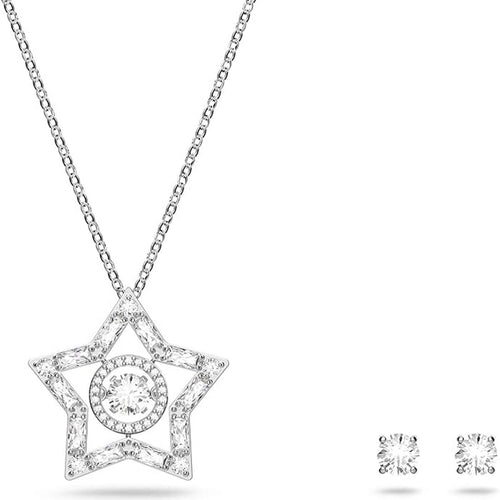 Swarovski Damen Schmuckset Halskette Ohrstecker Kristalle Stella 5622729