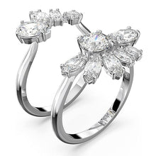 Laden Sie das Bild in den Galerie-Viewer, Swarovski Damen Ring Metall Silber Kristall GEMA-RING-SILBER