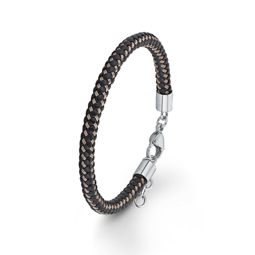 s.Oliver Jewel Herren Armband Leder braun schwarz Edelstahl SO1459/1 - 566759