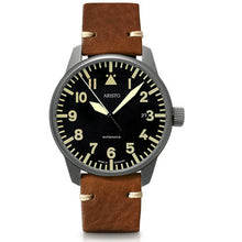 Laden Sie das Bild in den Galerie-Viewer, Aristo Unisex Uhr Armbanduhr Vintage Fliegeruhr Beo Automatik Titan 5H101Ti-VIN