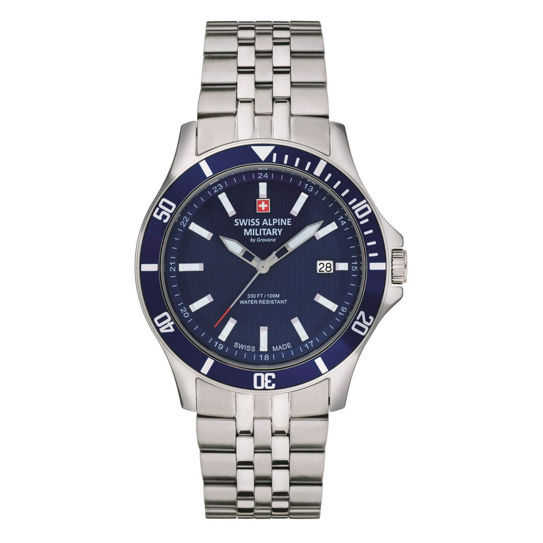 Swiss Alpine Military Herren Uhr Analog Quarz 7022.1135SAM Edelstahl