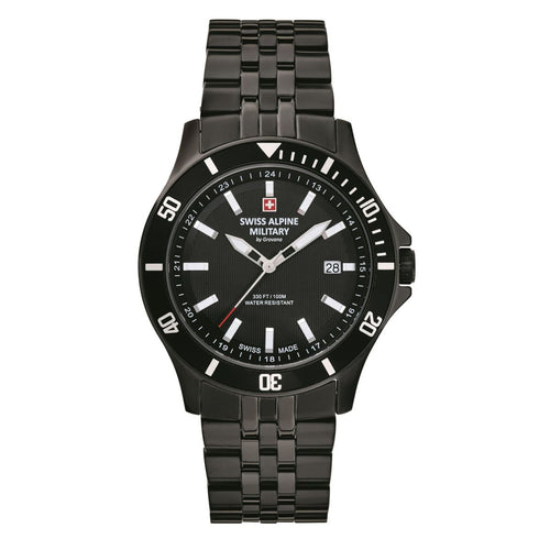 Swiss Alpine Military Herren Uhr Analog Quarz 7022.1177SAM Edelstahl