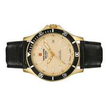 Laden Sie das Bild in den Galerie-Viewer, Swiss Alpine Military Herren Uhr Analog Quarz 7022.1511SAM Leder