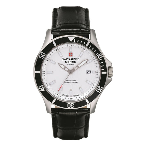 Swiss Alpine Military Herren Uhr Analog Quarz 7022.1532SAM Leder