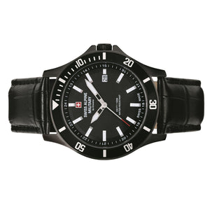 Swiss Alpine Military Herren Uhr Analog Quarz 7022.1577SAM-1 Leder