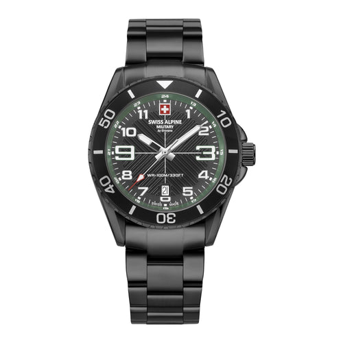 Swiss Alpine Military Herren Uhr Analog Quarz 7029.1174SAM Edelstahl