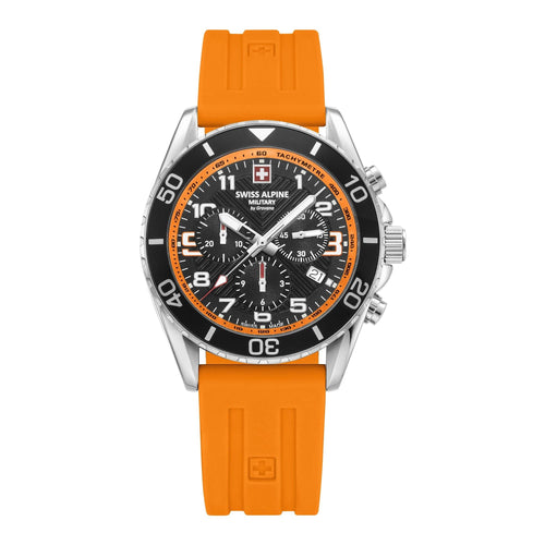 Swiss Alpine Military Herren Uhr Chronograph Analog Quarz 7029.9839SAM Silikon