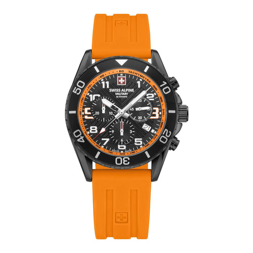Swiss Alpine Military Herren Uhr Chronograph Analog Quarz 7029.9879SAM Silikon