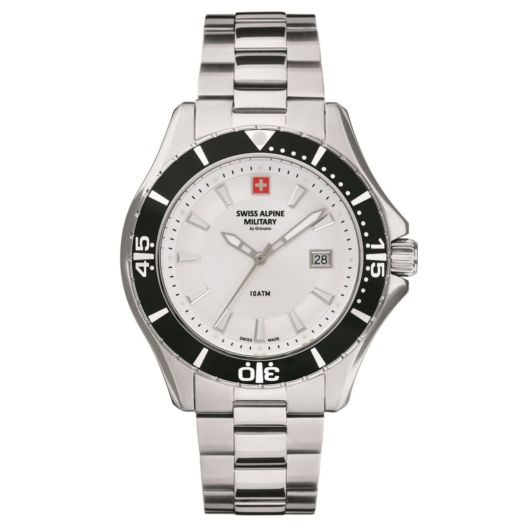 Swiss Alpine Military Herren Uhr Analog Quarz 7040.1132SAM Edelstahl