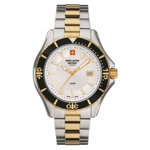 Swiss Alpine Military Herren Uhr Analog Quarz 7040.1142SAM Edelstahl