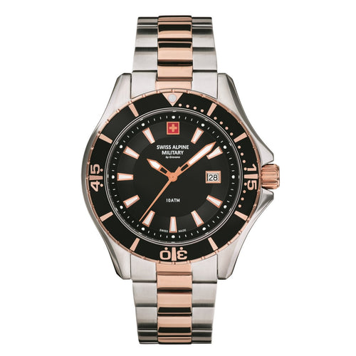 Swiss Alpine Military Herren Uhr Analog Quarz 7040.1157SAM Edelstahl