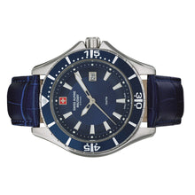 Laden Sie das Bild in den Galerie-Viewer, Swiss Alpine Military Herren Uhr Analog Quarz 7040.1535SAM Leder