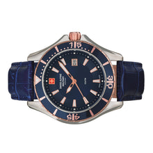 Laden Sie das Bild in den Galerie-Viewer, Swiss Alpine Military Herren Uhr Analog Quarz 7040.1555SAM Leder