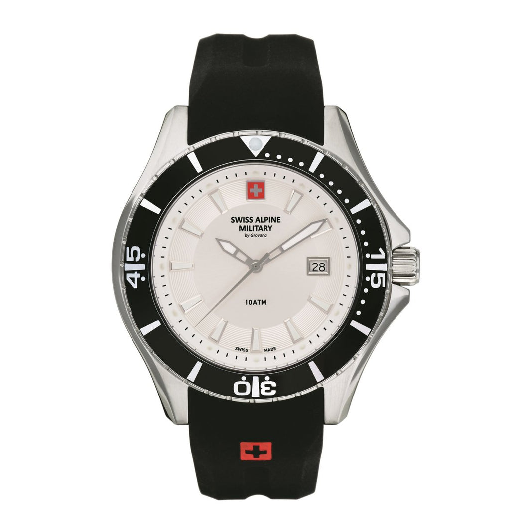 Swiss Alpine Military Herren Uhr Analog Quarz 7040.1832SAM Siikon