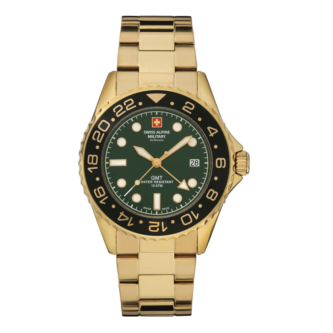 Swiss Alpine Military Herren Uhr Analog Quarz 7052.1114SAM Edelstahl