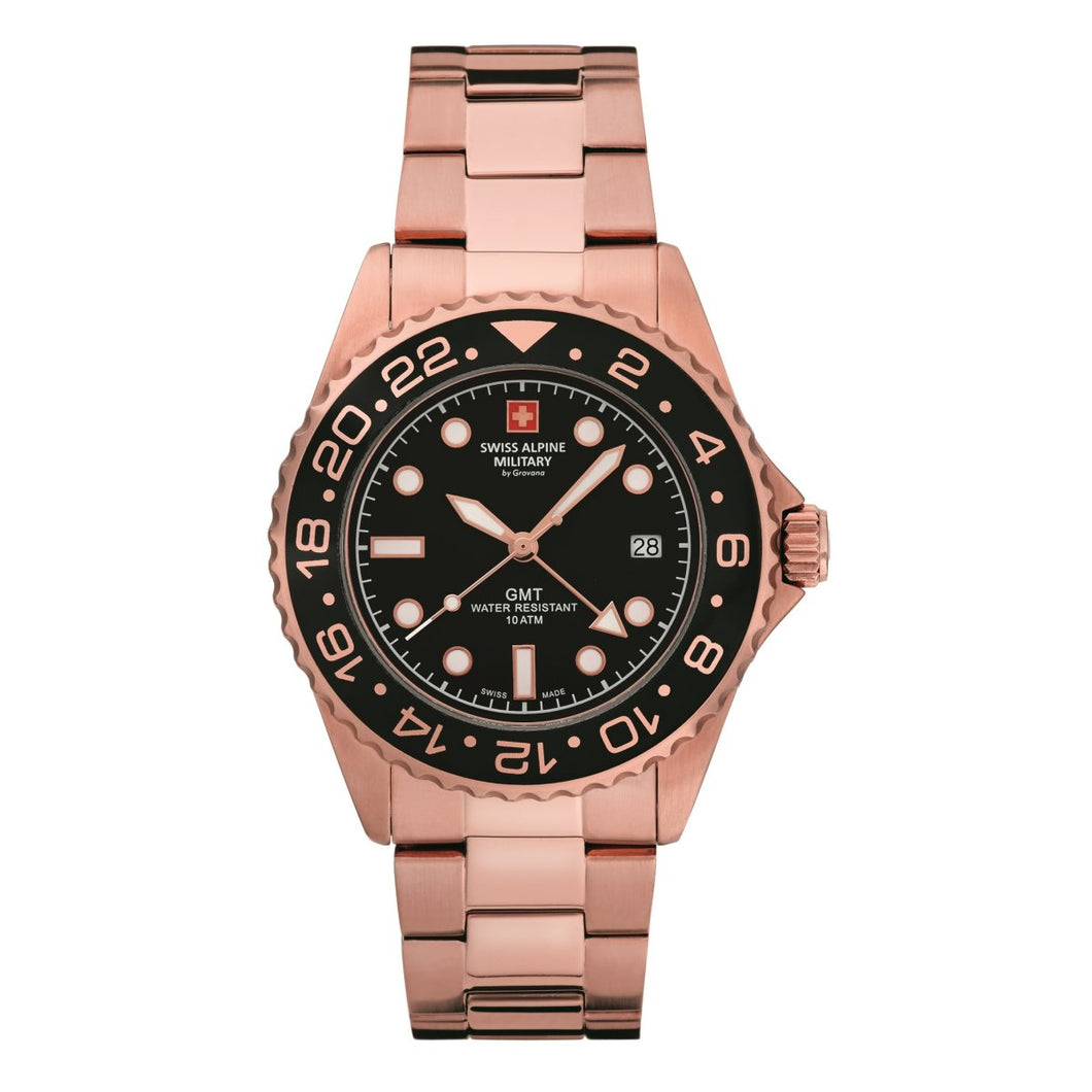 Swiss Alpine Military Herren Uhr Analog Quarz 7052.1167SAM Edelstahl