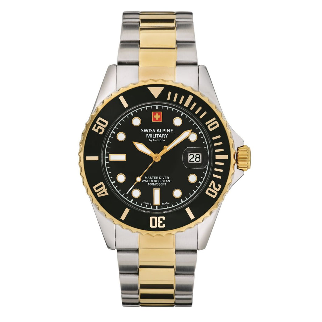 Swiss Alpine Military Herren Uhr Analog Quarz 7053.1147SAM Edelstahl