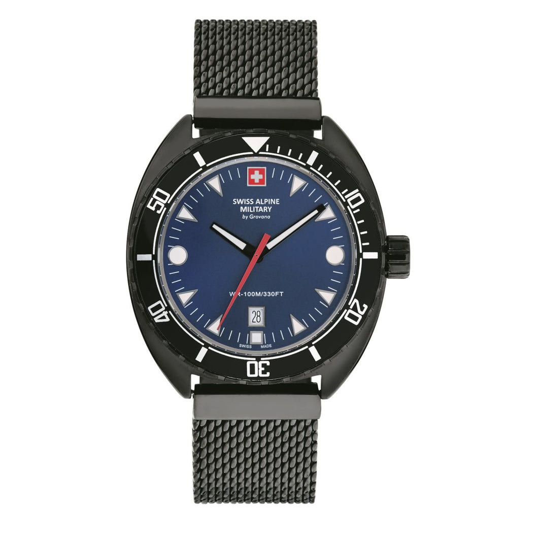 Swiss Alpine Military Herren Uhr Analog Quarz 7066.1175SAM Edelstahl