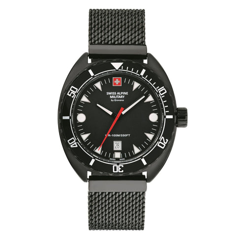 Swiss Alpine Military Herren Uhr Analog Quarz 7066.1177SAM Edelstahl