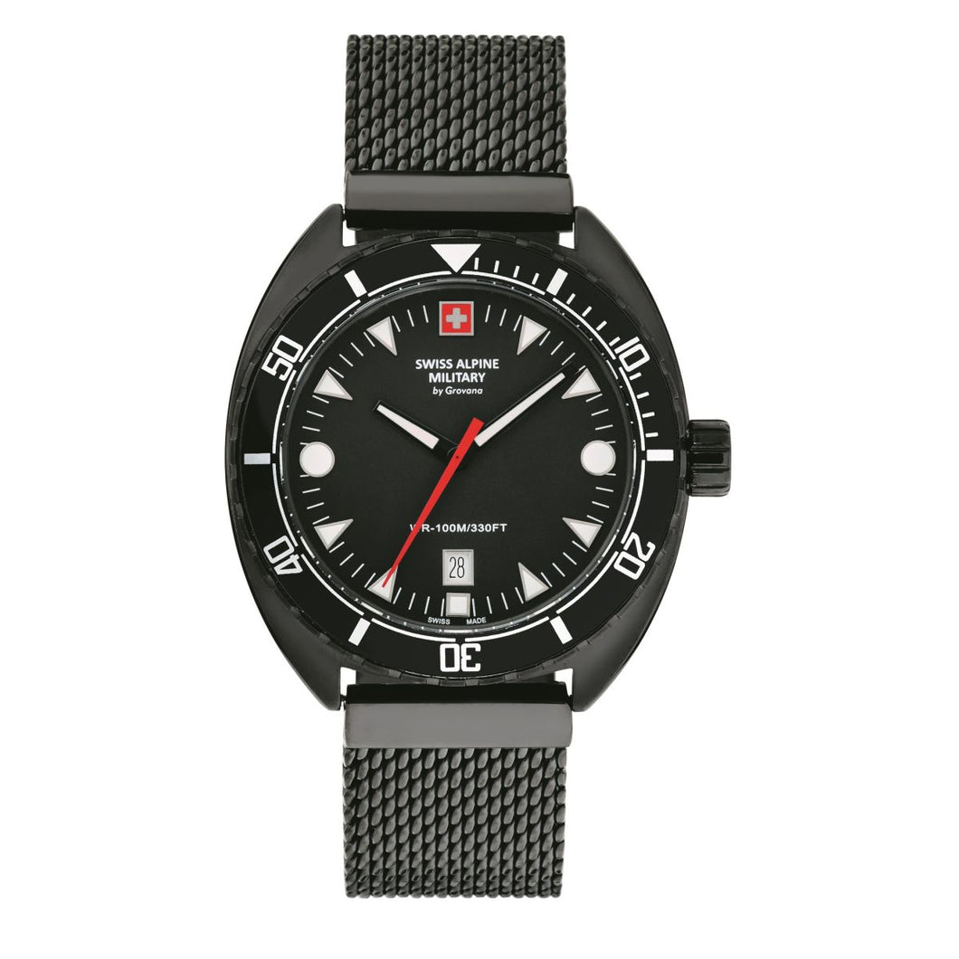 Swiss Alpine Military Herren Uhr Analog Quarz 7066.1177SAM Edelstahl