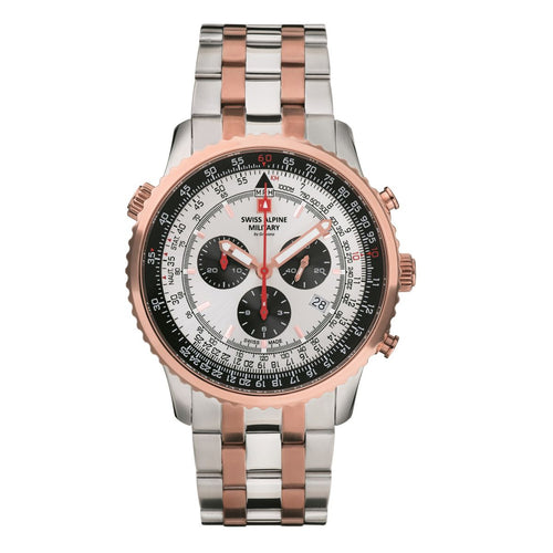Swiss Alpine Military Herren Uhr Chronograph Analog Quarz 7078.9152SAM Edelstahl