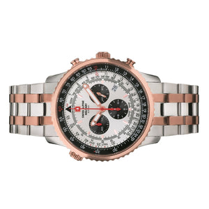 Swiss Alpine Military Herren Uhr Chronograph Analog Quarz 7078.9152SAM Edelstahl