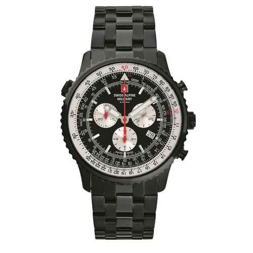 Swiss Alpine Military Herren Uhr Chronograph Analog Quarz 7078.9177SAM Edelstahl