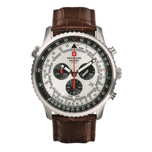 Laden Sie das Bild in den Galerie-Viewer, Swiss Alpine Military Herren Uhr Chronograph Analog Quarz 7078.9532SAM-1 Leder