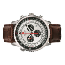 Laden Sie das Bild in den Galerie-Viewer, Swiss Alpine Military Herren Uhr Chronograph Analog Quarz 7078.9532SAM-1 Leder
