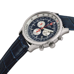 Swiss Alpine Military Herren Uhr Chronograph Analog Quarz 7078.9535SAM Leder