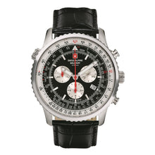 Laden Sie das Bild in den Galerie-Viewer, Swiss Alpine Military Herren Uhr Chronograph Analog Quarz 7078.9537SAM-1 Leder