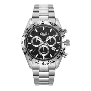Roamer Herren Uhr Analog Quarz Chronograph 850837 41 55 20 Monza 100 Edelstahl