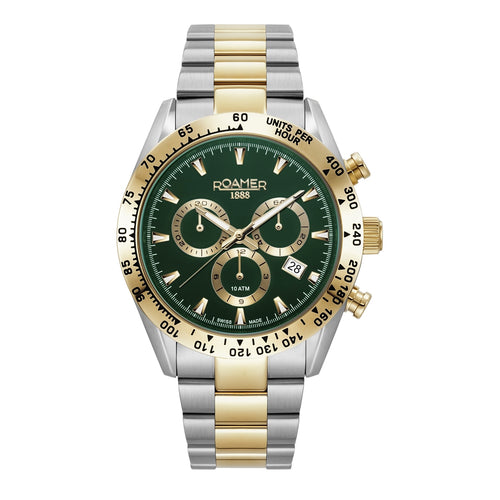 Roamer Herren Uhr Analog Quarz Chronograph 850837 47 75 20 Monza 100 Edelstahl