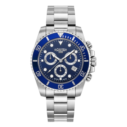 Roamer Herren Uhr Analog Chronograph 851837 41 45 20 Deep Sea 100 Edelstahl