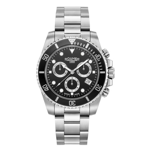 Roamer Herren Uhr Analog Chronograph 851837 41 55 20 Deep Sea 100 Edelstahl