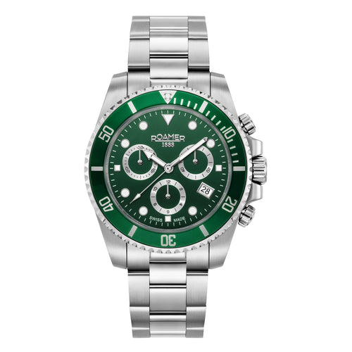 Roamer Herren Uhr Analog Chronograph 851837 41 75 20 Deep Sea 100 Edelstahl