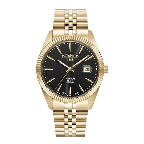 Roamer Herren Uhr Analog Quarz 852833 48 55 20 Amalfi Gents Edelstahl