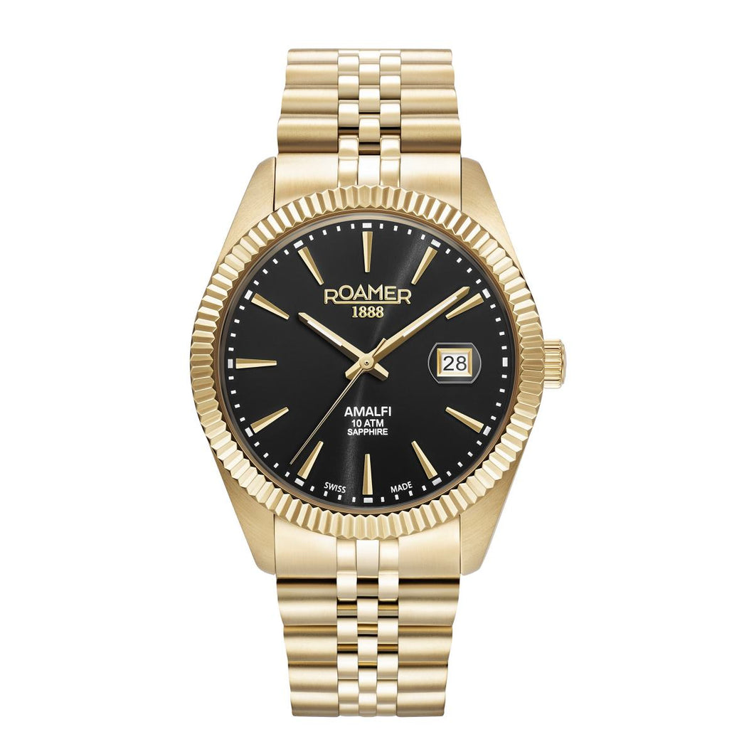 Roamer Herren Uhr Analog Quarz 852833 48 55 20 Amalfi Gents Edelstahl
