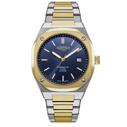 Roamer Herren Uhr Analog Quarz 854833 47 45 50 Stingray R7 Edelstahl