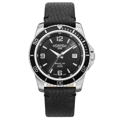 Roamer Herren Uhr Analog Quarz 862844 41 55 02 Nautic 100 Leder