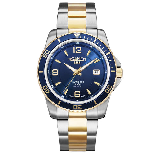 Roamer Herren Uhr Analog Quarz 862844 47 45 20 Nautic 100 Edelstahl