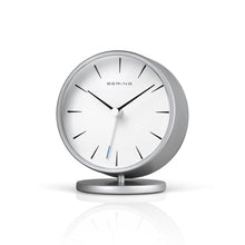 Laden Sie das Bild in den Galerie-Viewer, Bering Wecker Tischuhr Alarmclock Analog  - 90096-044R silber