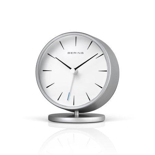 Bering Wecker Tischuhr Alarmclock Analog  - 90096-044R silber