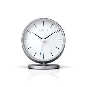 Bering Wecker Tischuhr Alarmclock Analog  - 90096-044R silber