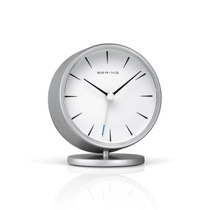 Bering Wecker Tischuhr Alarmclock Analog  - 90096-044R silber